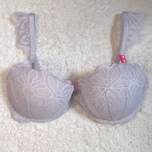 PINK VS date purple lace push up bra